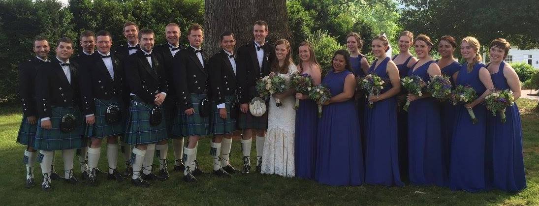 Picture of traditional tartan kilts for weddings celebrating celtic, Scottish, and Irish heritage!